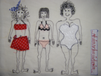 Frauen in Bikinis